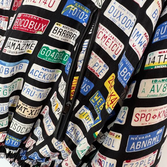 Luis Alvear retro license plate 90's bomber jacket - Picture 11 of 11